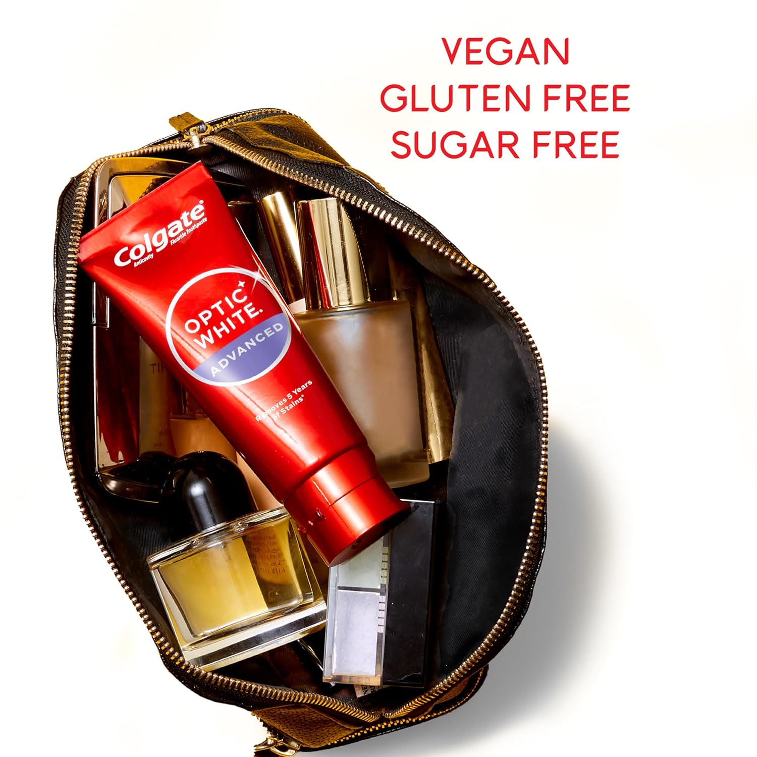 Colgate Optic White Advanced Hydrogen Peroxide Toothpaste Pack, Teeth Whitening Toothpaste, Enamel-Safe Hydrogen Peroxide Formula, Helps Remove Tea, Coffee, and Wine Stains, ICY Fresh, 2 Pack, 4.5 oz - Image 8