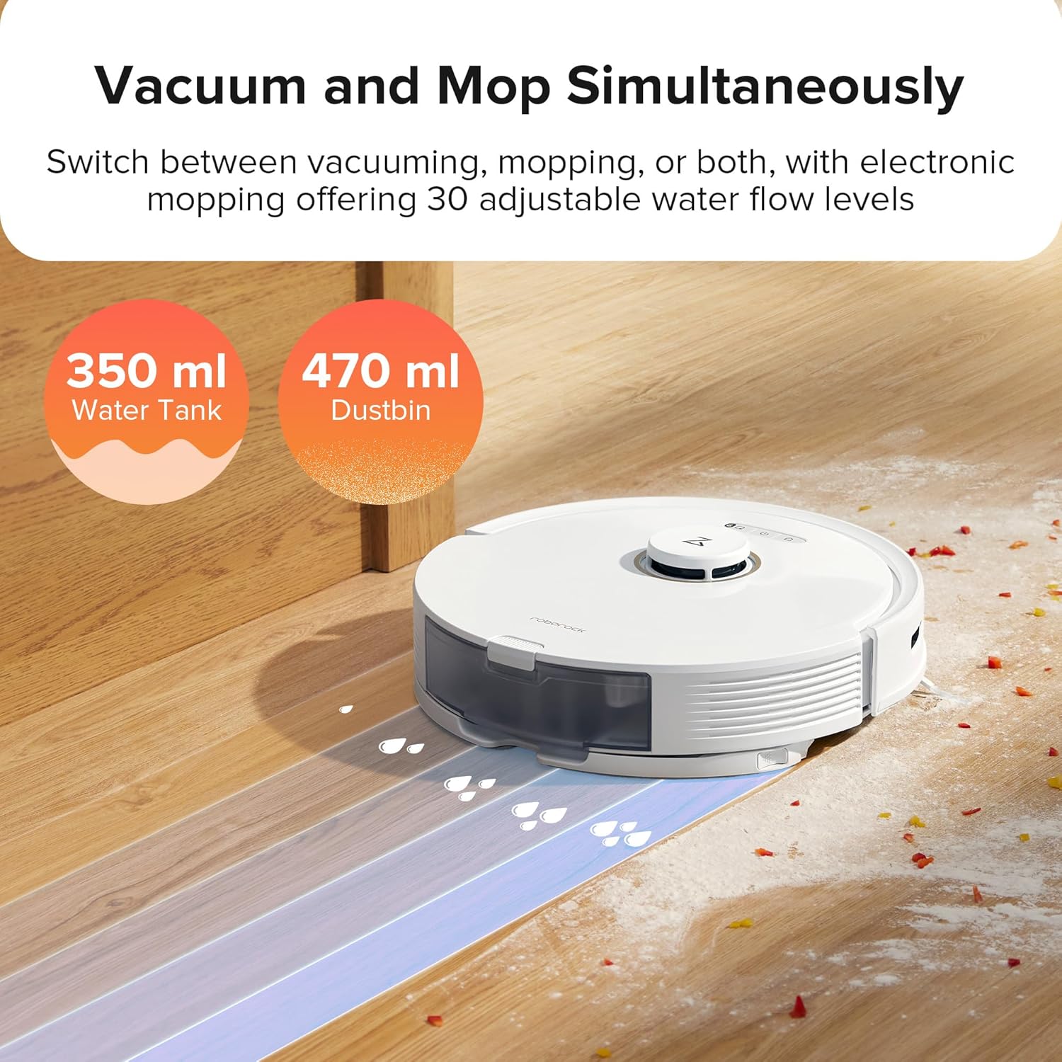 roborock Q8 Max Robot Vacuum and Mop Cleaner, DuoRoller Brush, 5500Pa Strong Suction, Lidar Navigation, Obstacle Avoidance, Multi-Level Mapping, Perfect for Pet Hair - Image 6