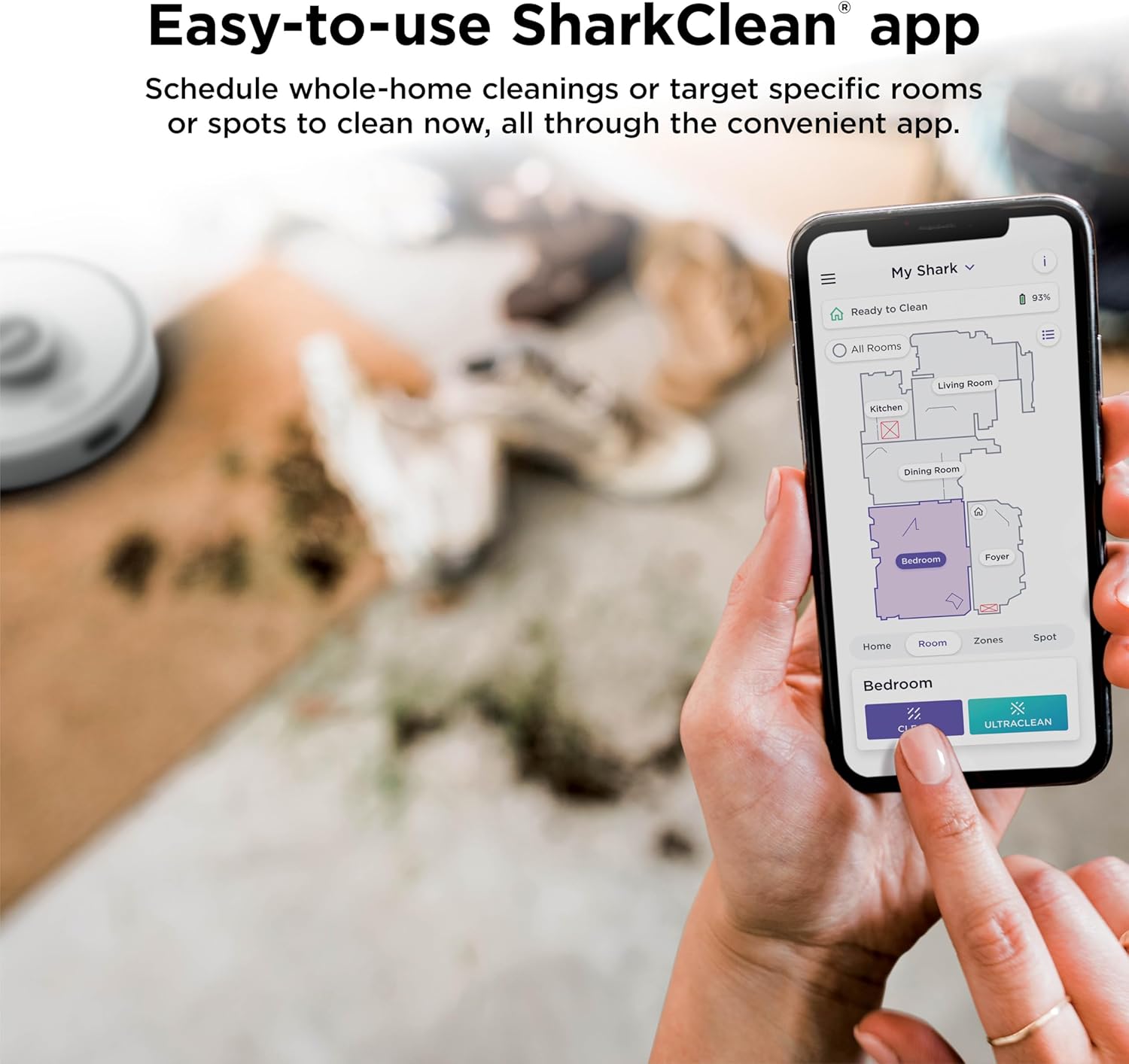 Shark AI Ultra Voice Control Robot Vacuum with Matrix Clean Navigation, Home Mapping, 60-Day Capacity, XL Self-Empty Base for Homes with Pets, Carpet & Hard Floors, Cool Grey - Image 9