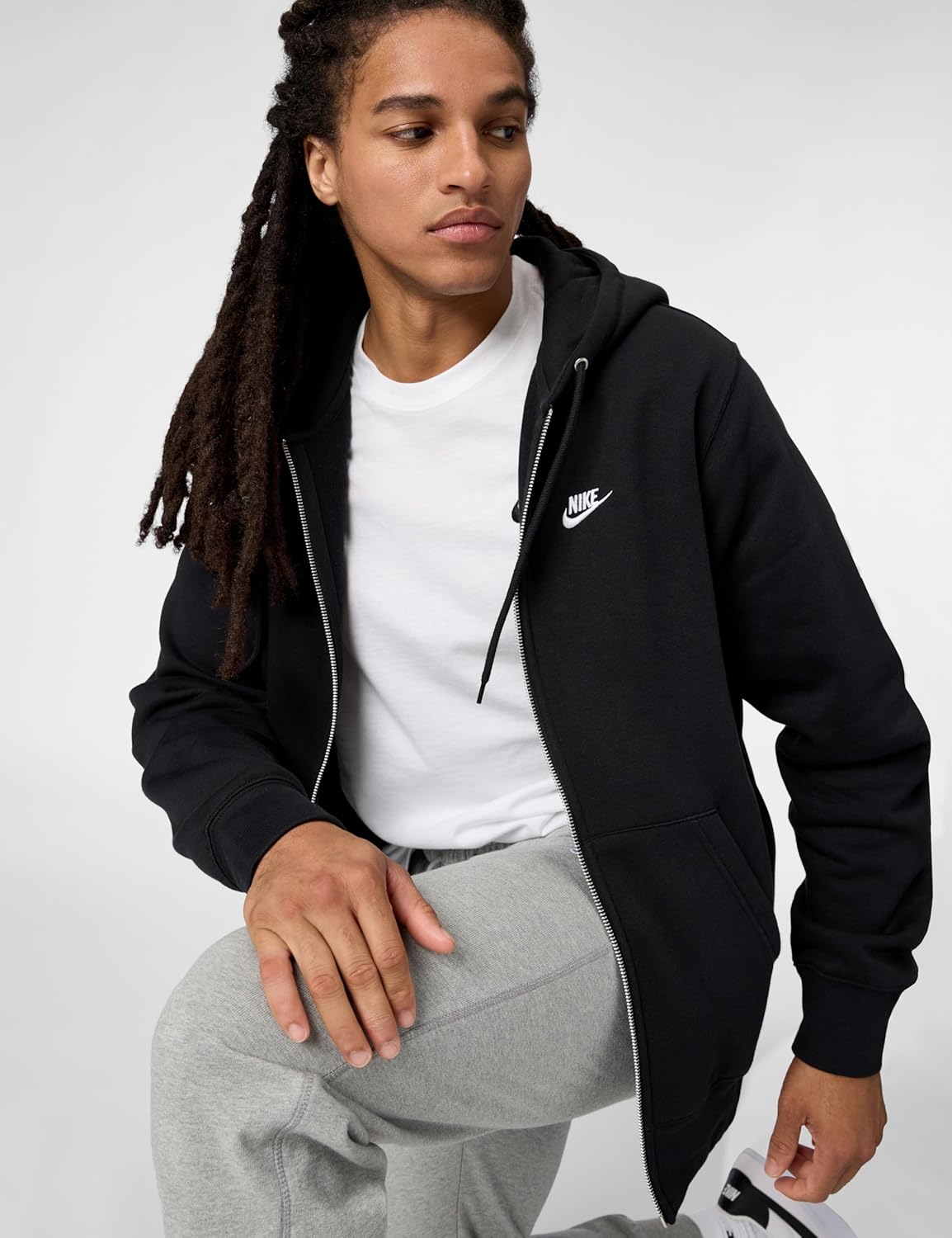 Nike Men's Club Full-Zip Fleece Hoodie - Image 4