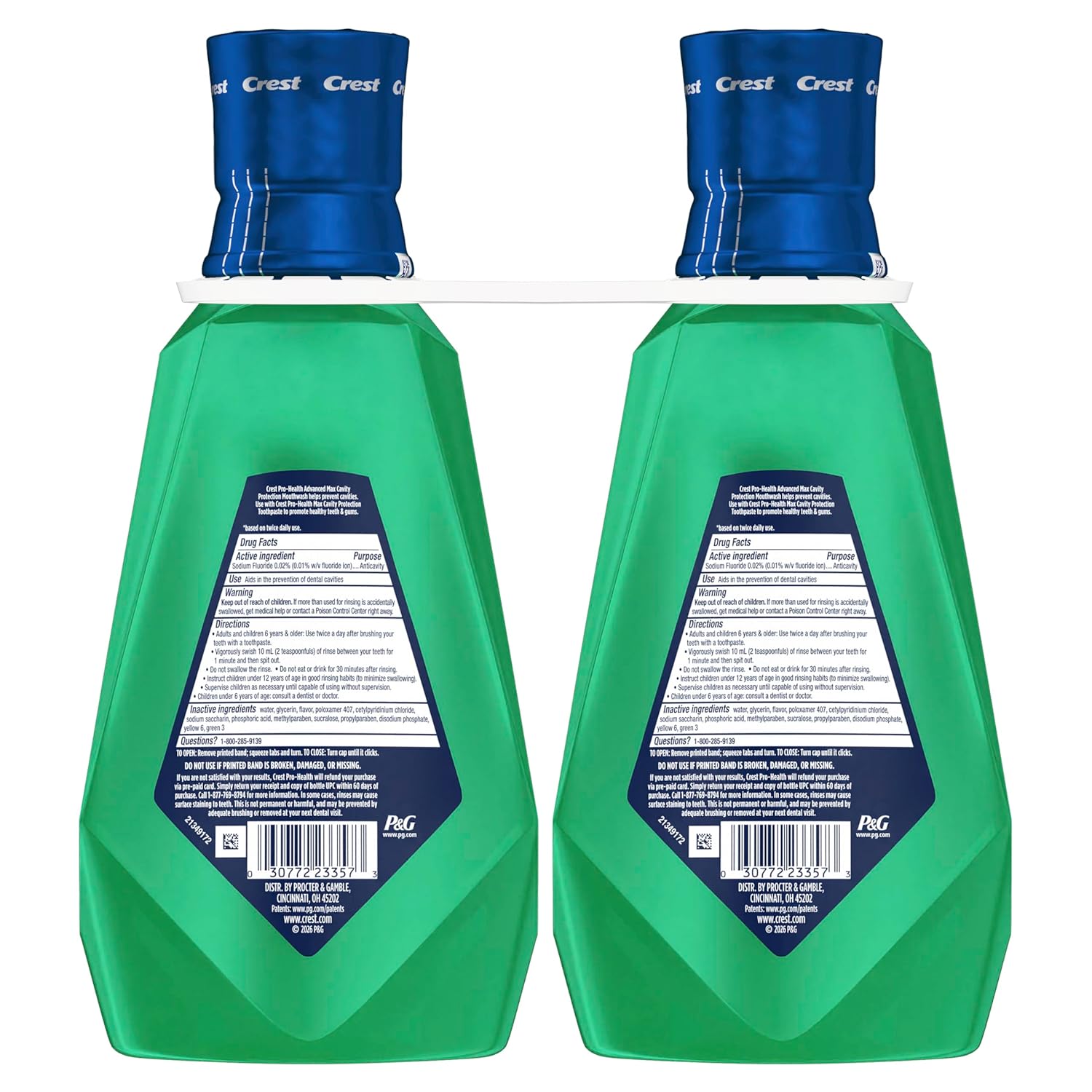 Crest Pro-Health Advanced Maximum Cavity Protection Mouthwash - Mild Mint - 2x1L - Image 12