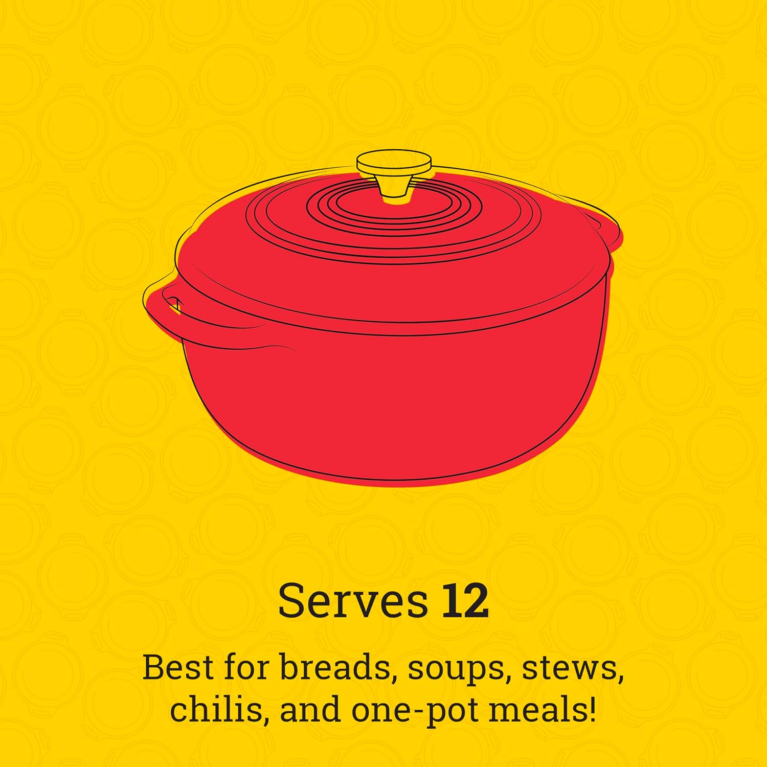 Lodge 6 Quart Enameled Cast Iron Dutch Oven with Lid – Dual Handles – Oven Safe up to 500° F or on Stovetop - Use to Marinate, Cook, Bake, Refrigerate and Serve – Island Spice Red - Image 5