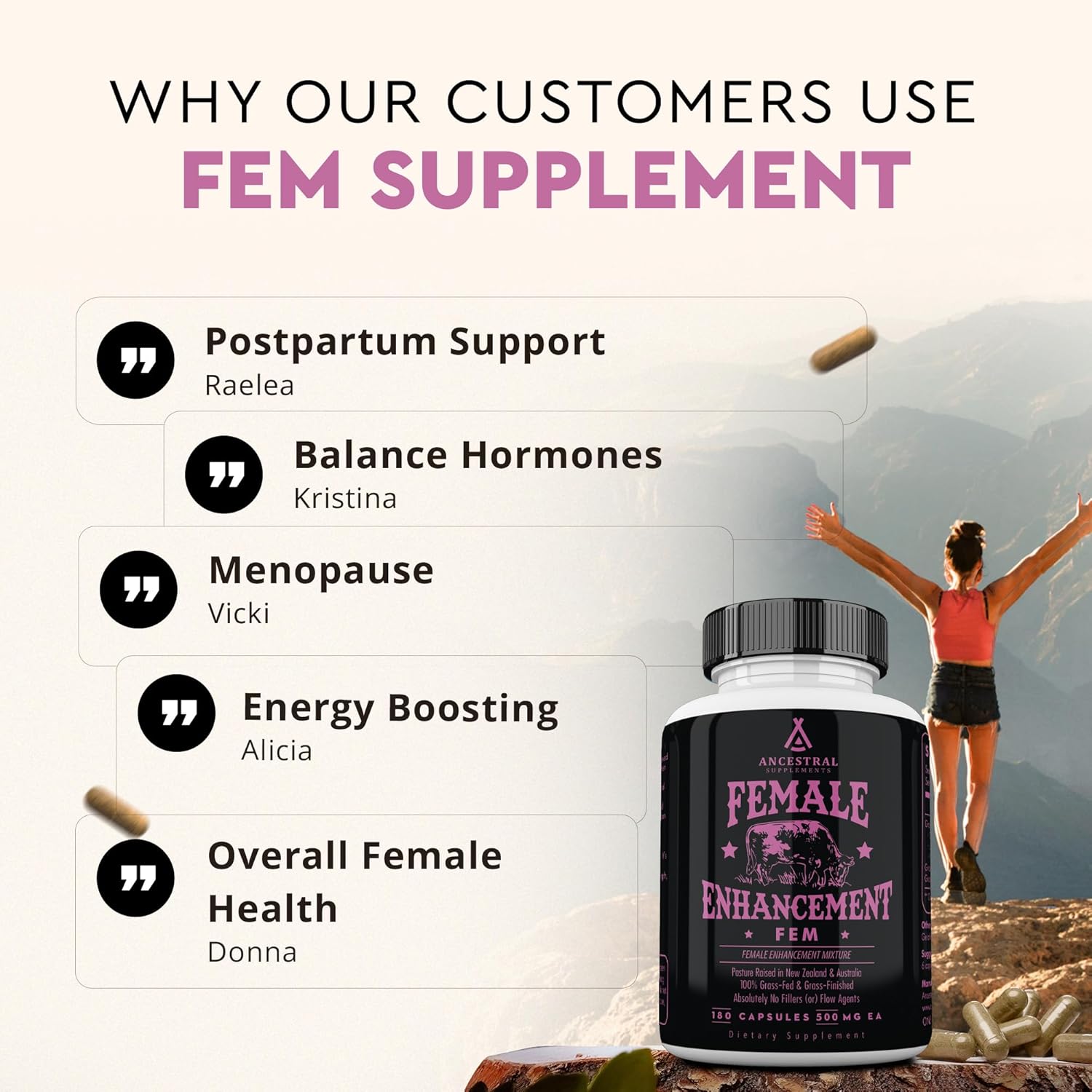 Beef Organ Supplement for Women – Supports Hormone Balance, Energy & Wellness – Grass Fed, Pasture Raised Superfood – Liver, Heart, Kidney, Bone Marrow – Collagen, CoQ10, B12 – Female Support Blend - Image 6