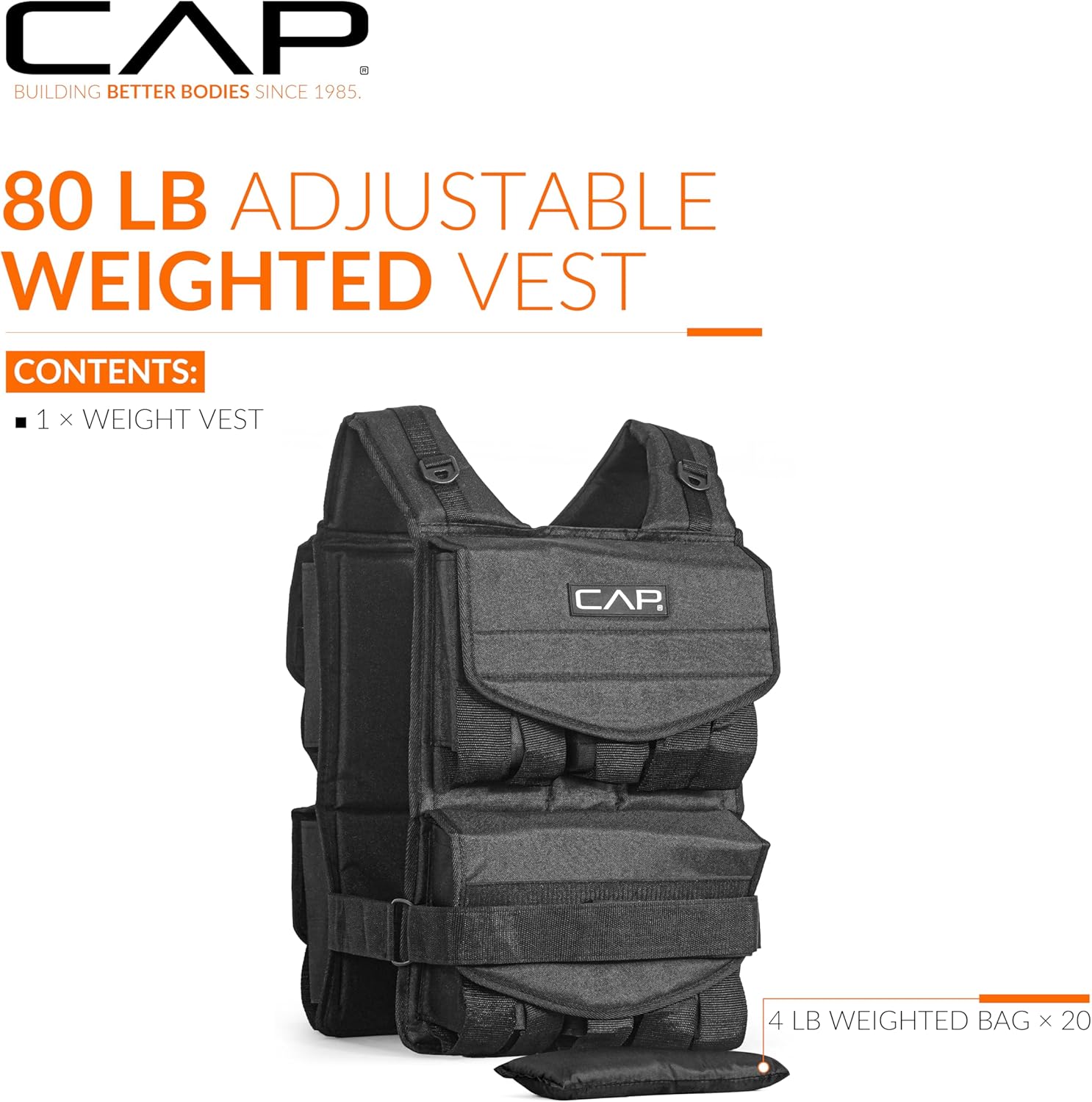 CAP Barbell Adjustable Weighted Vest | Various Sizes - Image 2