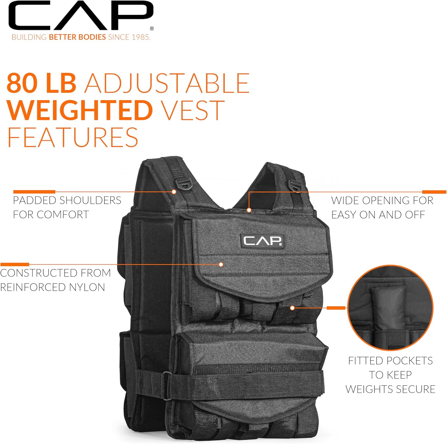 CAP Barbell Adjustable Weighted Vest | Various Sizes - Image 3