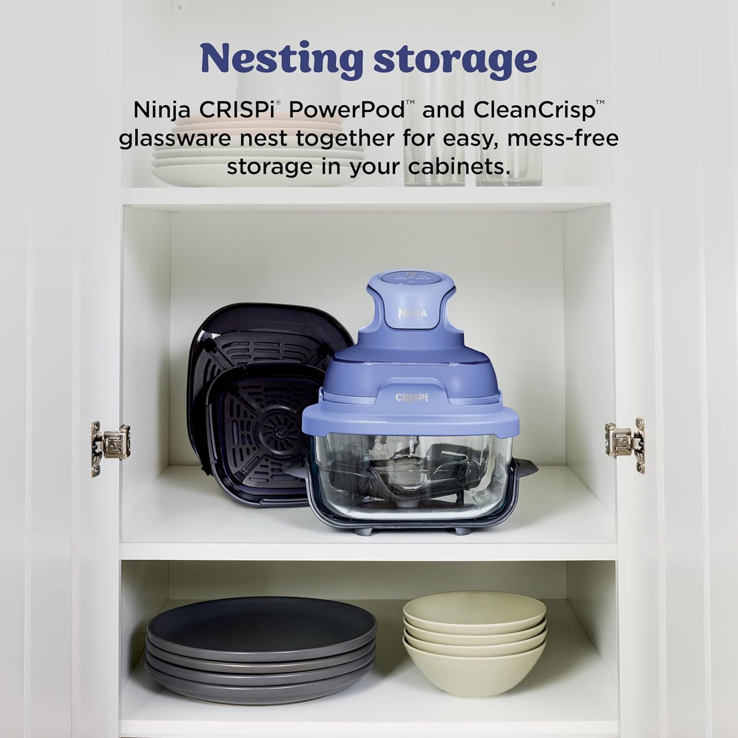 Ninja | Air Fryer | Crispi 4-in-1 Portable Cooking System | 4QT & 6 Cup Glass Containers, Crisper Plates & Storage Lids Included | Microwave, Freezer & Dishwasher Safe | Frosted Lilac | FN101PR - Image 14