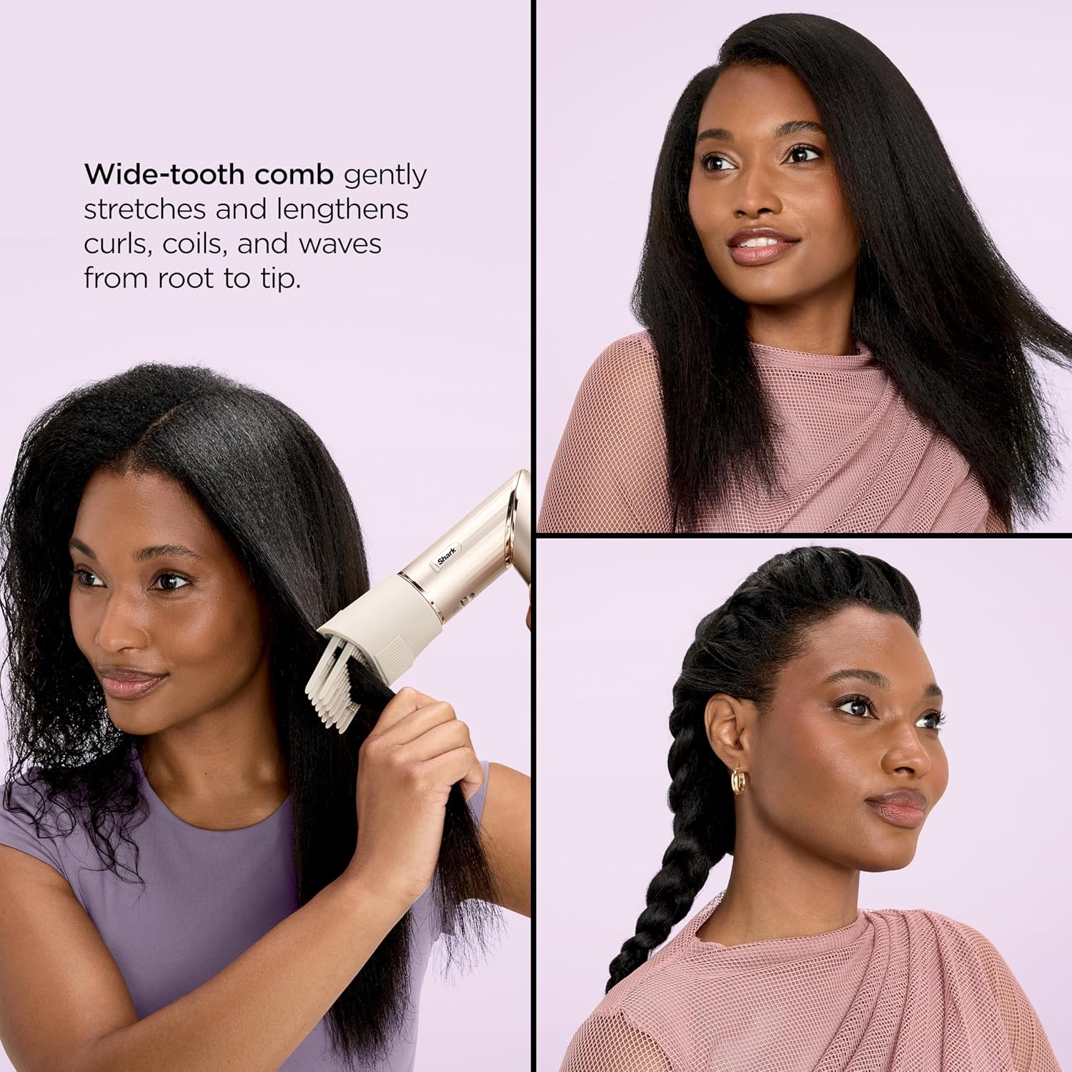 Shark HD430 FlexStyle Air Styling & Drying System, Powerful Hair Dryer Brush & Multi-Styler with Auto-Wrap Curlers, Paddle Brush, Oval Brush, Concentrator Attachment, Stone - Image 17