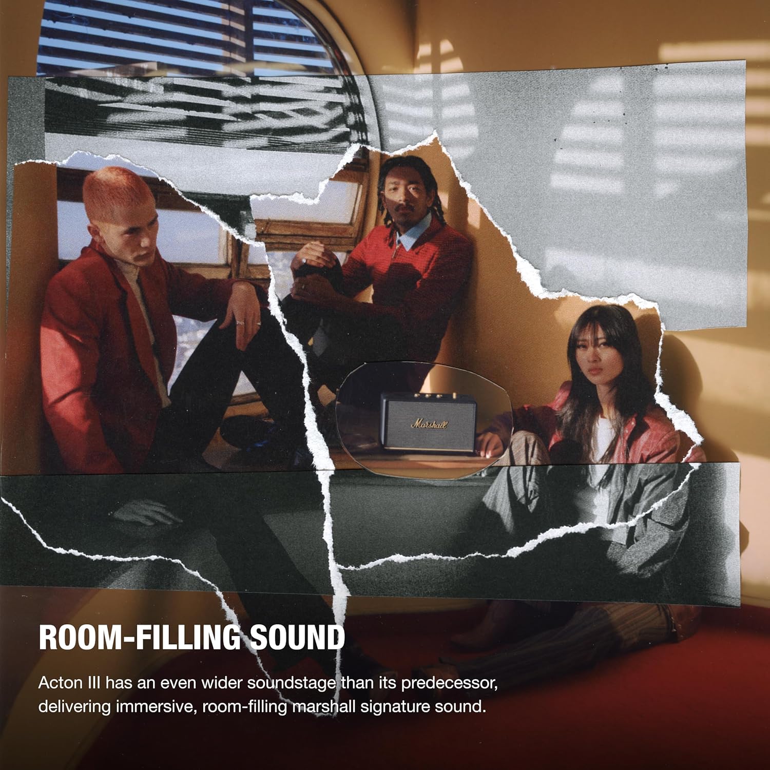 Marshall Acton III Bluetooth Home Speaker, Black - Image 2