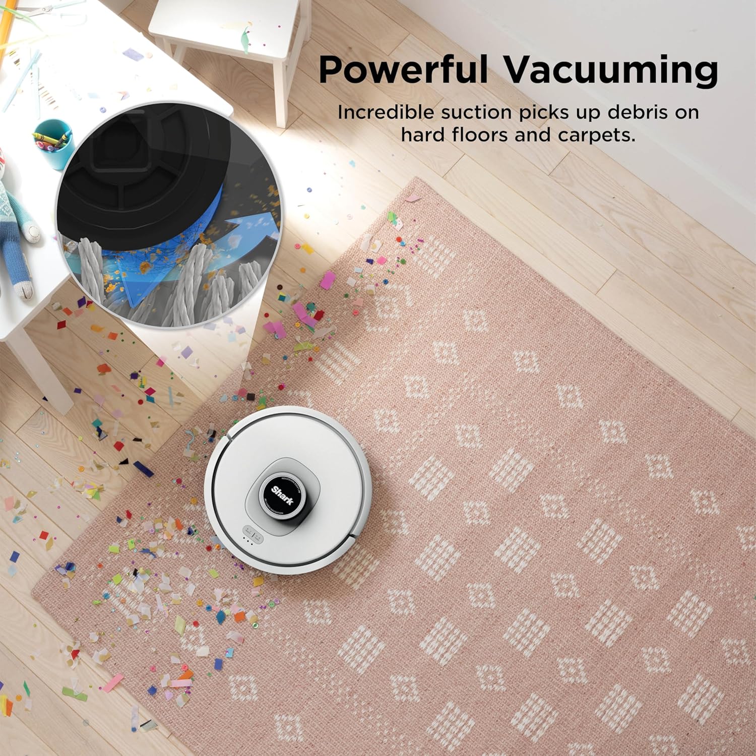 Shark AI Ultra Voice Control Robot Vacuum with Matrix Clean Navigation, Home Mapping, 60-Day Capacity, XL Self-Empty Base for Homes with Pets, Carpet & Hard Floors, Cool Grey - Image 2