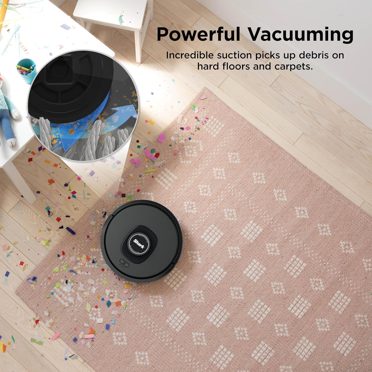Shark AV2501S AI Ultra Robot Vacuum, with Matrix Clean, Home Mapping, 30-Day Capacity HEPA Bagless Self Empty Base, Perfect for Pet Hair, Wifi, Dark Grey - Image 2