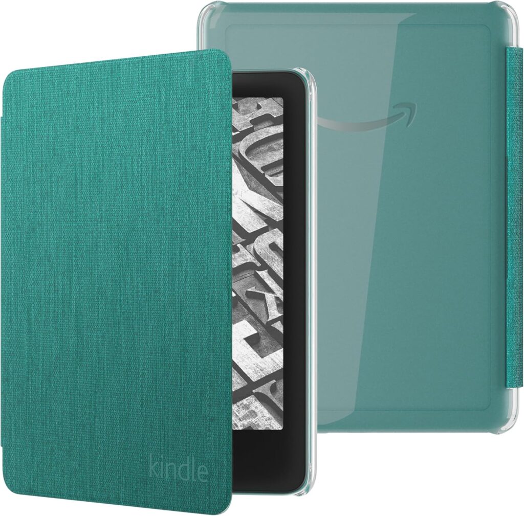 All-New, Clear back case for Kindle Paperwhite (2024 Release) and Kindle Colorsoft - Fabric