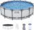 Bestway Steel Pro MAX 14′ x 48″ Above Ground Pool, Round Metal Frame Outdoor Swimming Pool Set with Filter Pump, Ladder, and Cover, Gray