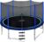 Zupapa 1800LBS Capacity No-Gap Design 16 15 14 12 10FT Trampoline with Safety Enclosure Net and Non-Slip Ladder 10-Year Quality Assurance Perfect for Kids Family Outdoor Backyard Fun