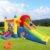 Inflatable Bounce House, 8 in 1 Large Bounce Castle with Blower for Kids and Toddlers, Outdoor Indoor Backyard Inflatable Bouncers with Two Slides