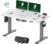 FLEXISPOT EN2 Whole-Piece Standing Desk with Clamp Power Strip, 55 x 28 Electric Stand Up Height Adjustable Desk with Cable Management (Gray Frame + 55″ White Top, 2 Packages)