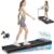 Walking Pad Treadmill with 12% 9-Level Auto Incline, 450 lbs Capacity RGB LED Screen, Bluetooth Speaker Under Desk Treadmill, Compact Treadmills for Home Hiking