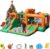 Inflatable Bounce House, Dual Slides Bouncer with Blower,Obstacle Wall, Ball Pit, Basketball Hoop, Punching Bag for Kids Toddlers Outdoor Indoor