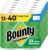 Bounty Quick-Size Paper Towels, White, 12 Family Triple Rolls = 40 Regular Rolls