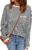 LILLUSORY Womens Striped Soft Knit Pullover Sweater Loose Fit Shirts with Chest Pocket