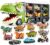 JOYIN 13 in 1 Dinosaur Toys for Kids 3-5, Dinosaur Truck with 12 Pull Back Cars, Birthday Gifts Toys for 3 4 5+ Year Old Boy, Transport Carrier Truck for Toddlers, Christmas Great Gifts for Grandkids